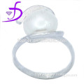 Pearl Gemstone Ring, Wedding Diamond Rings, White Gold Plated Diamond Ring